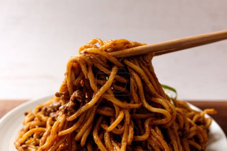 Photo for Spicy and Spicy Chinese Noodles Dandan noodles - Royalty Free Image
