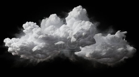 Foto de Formación realista de nubes aisladas sobre fondo negro. - Imagen libre de derechos