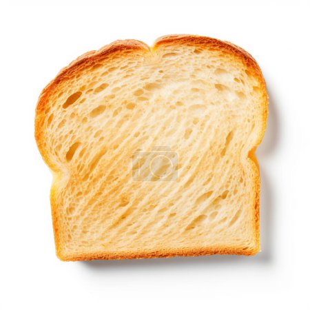 slice of french bread isolated on white background.