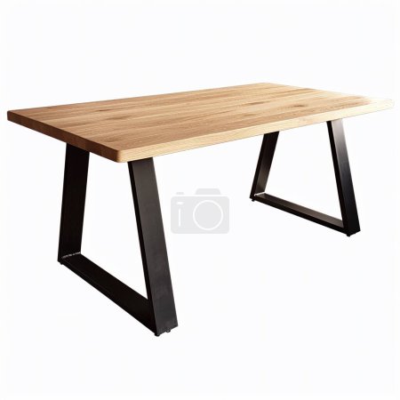 oak wooden dining table. Poster 710182346