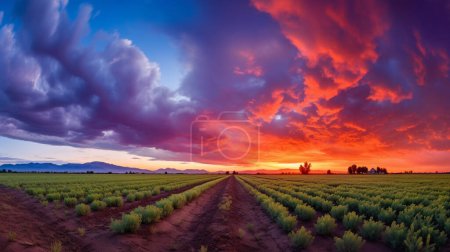 Foto de Un hermoso cielo nublado vibrante de un atardecer en Idaho. - Imagen libre de derechos