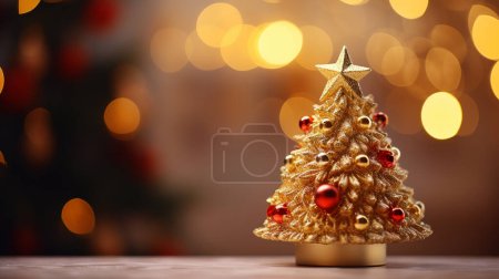 christmas tree wallpaper in the background of a golden tree