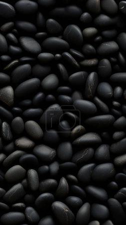 schwarze Kieselsteine, Schönheit in der Natur