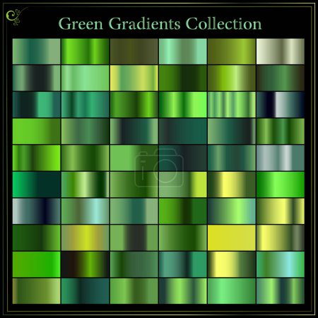 Foto de Conjunto vectorial de gradientes verdes. - Imagen libre de derechos