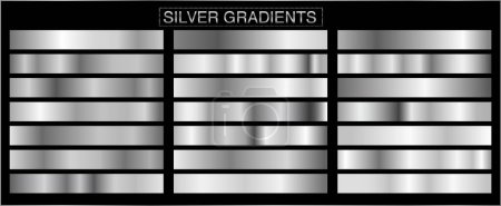 Foto de Plata metal de lujo gran conjunto de gradientes simples, fondo moderno de color web con efecto borroso, aplicación, fondo de pantalla de cubierta móvil - Imagen libre de derechos