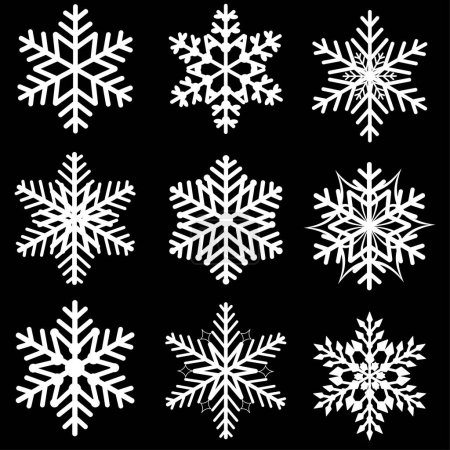 Foto de Copos de nieve conjunto de invierno aislado, diseño de vectores
. - Imagen libre de derechos