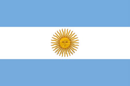 Téléchargez les illustrations : Drapeau Argentine vecteur isolé dans les couleurs officielles et Proportion Correctement. - en licence libre de droit