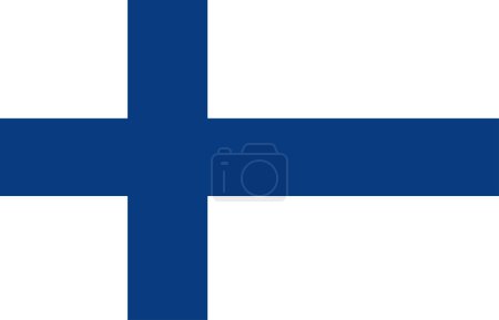 Foto de Bandera de Finlandia. ilustración vectorial - Imagen libre de derechos