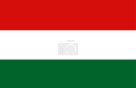 Foto de Bandera de Hungría. Ilustración vectorial - Imagen libre de derechos