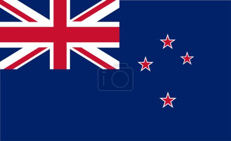 Foto de Bandera de Nueva Zelanda. Ilustración vectorial - Imagen libre de derechos