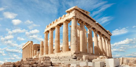 Photo for Acropolis in Athens, Greece. Parthenon temple on a bright day. - Royalty Free Image