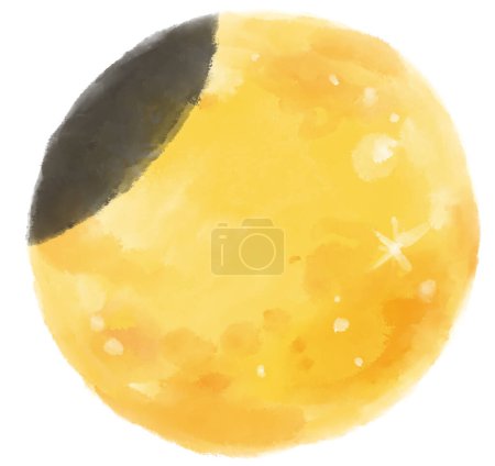 Foto de Acuarela pintura conjunto de fase lunar, luna llena, luna creciente, azul luna ilustración arte - Imagen libre de derechos