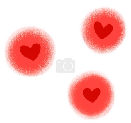 Téléchargez les photos : Valentine heart love shape deocration hand drawing illustration element art - en image libre de droit