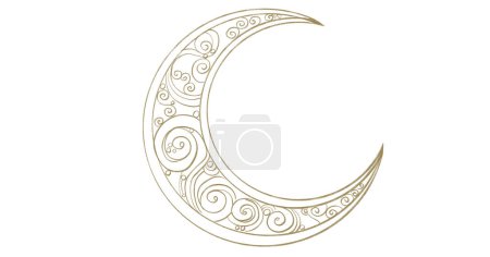 Foto de Noche estrellada luna estrella noche cielo decorativo oro azul ornamento ilustración - Imagen libre de derechos