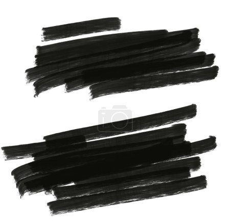 Foto de Amarillo negro patrón elemento doodle boceto pintura al óleo cepillo textura fondo artístico - Imagen libre de derechos