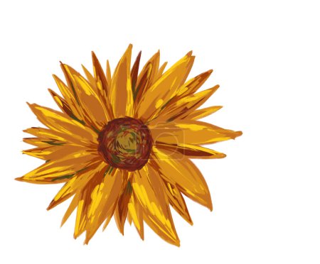 Foto de Girasol vincent van gogh pintura impresionista ilustración sol flor estilo de arte - Imagen libre de derechos
