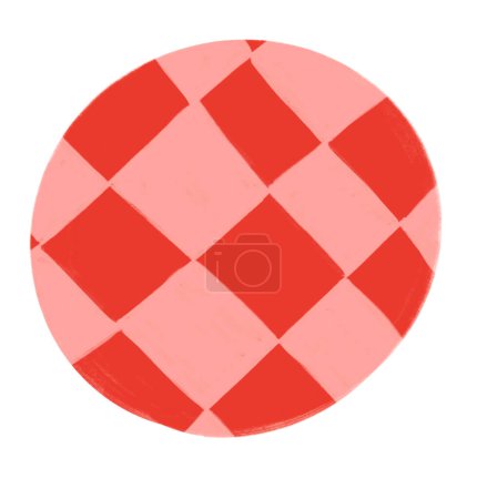 Téléchargez les photos : Check checker motif à carreaux rétro abstrait fond illustration dessin à la main art - en image libre de droit