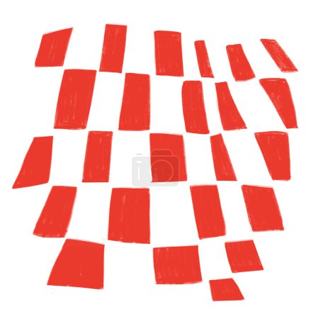 Foto de Comprobar checker patrón a cuadros retro abstracto fondo ilustración mano dibujo arte - Imagen libre de derechos