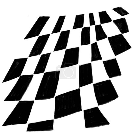 Téléchargez les photos : Check checker motif à carreaux rétro abstrait fond illustration dessin à la main art - en image libre de droit