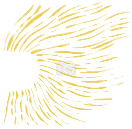 Téléchargez les photos : Calibre pinceau peinture illustration ligne étoile ciel élément étoilé nuit jaune et bleu art - en image libre de droit