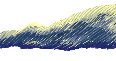Téléchargez les photos : Elément de nuit étoilé illustration peinture vincent van gogh style ciel étoile nuage arbre - en image libre de droit
