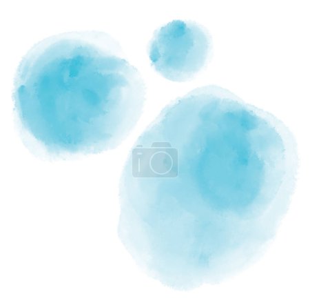 Téléchargez les photos : Bleu cool océan eau ton aquarelle bulle pinceau peinture texture art illustration - en image libre de droit
