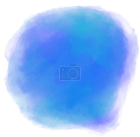 Téléchargez les photos : Bleu cool océan eau ton aquarelle bulle pinceau peinture texture art illustration - en image libre de droit