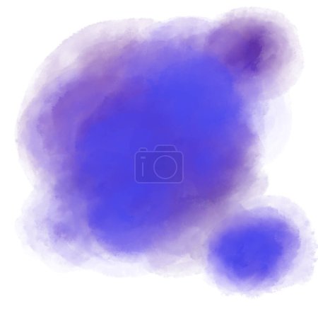 Téléchargez les photos : Bleu violet aquarelle peinture tache bulle texture illustration artistique art - en image libre de droit