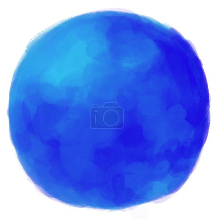 Téléchargez les photos : Aquarelle peinture humide couleur mélange bulle cercle sphère pinceau texture illustration art fond - en image libre de droit