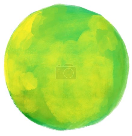 Photo for Watercolor wet painting colour blending bubble circle sphere brush texture illustration art background - Royalty Free Image