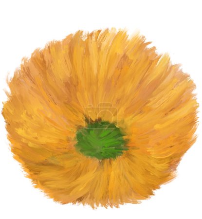 Foto de Girasol pintura al óleo impresionismo cepillo vincent van gogh estilo flores de verano ilustración - Imagen libre de derechos