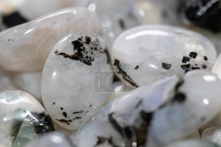 Photo for Close up Group of Moon Stones polished in a pile . High quality photo - Royalty Free Image