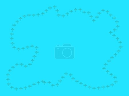 Blue background with dragonfly border around the edges wallpaper . High quality illustration