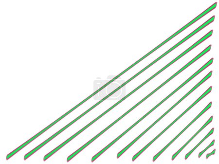 Photo for Green and orange lines across white background wallpaper . High quality illustration - Royalty Free Image
