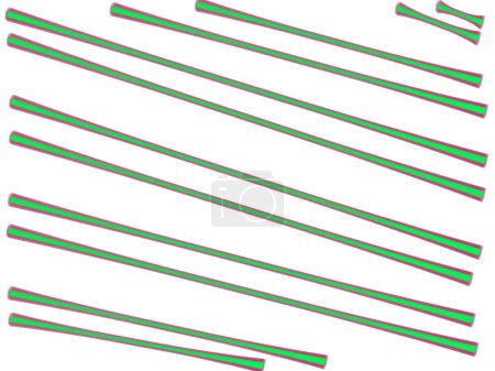 Grüne und orangefarbene Linien über weiße Hintergrundtapeten. Hochwertige Illustration