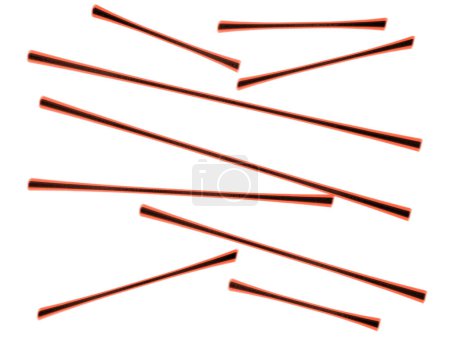 Lignes orange et noires avec fond blanc. Illustration de haute qualité