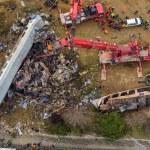 TTempi Valley, Greece - March 1, 2023: A tragic accident occurred in northern Greece, as two trains collided in the Tempi Valley, resulting in the deadliest rail tragedy in Greece
