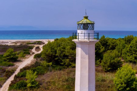 Photo for Lighthouse in Poseidi, Kassandra, Halkidiki. Greece. It was built in 1864 by the French Lighthouse Society. known for its architectural beauty and the unsurpassed view it offers to the visitor - Royalty Free Image