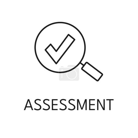Assessment thin line icon on white background