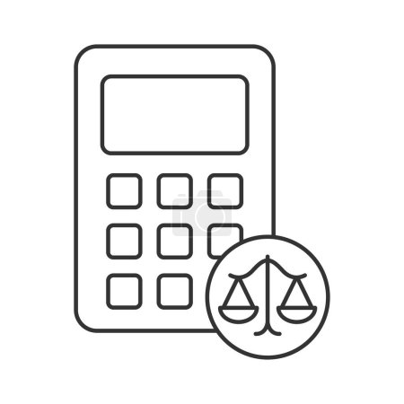 Ilustración de Balance sheet vector icon. Line sign for mobile concept and web design. Symbol, logo illustration. Vector graphics - Imagen libre de derechos