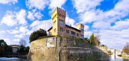Photo for Castello di Treviso Romano Fortunato; monumenti, edifici storici e punti di interesse tra le mura della citt trevigiana circondata dal fiume Sile - Royalty Free Image