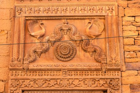 Photo for Heritage jaisalmer fort vintage door architecture from different angle at day - Royalty Free Image