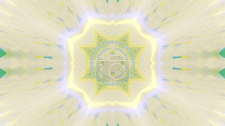 Mandala 3D Kaléidoscope boucle transparente psychédélique Trippy Futuriste Modèle de tunnel traditionnel pour la conscience Méditation Contexte Vidéo Relaxation Ethnique Modèle coloré Chakra Kundalini Yoga