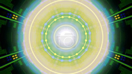 Mandala 3D Caleidoscopio lazo sin costura Psicodélico Trippy Futurista Túnel Tradicional Patrón para la Conciencia Meditación Fondo Vídeo Relajante Étnico Colorido Patrón Chakra Kundalini Yoga
