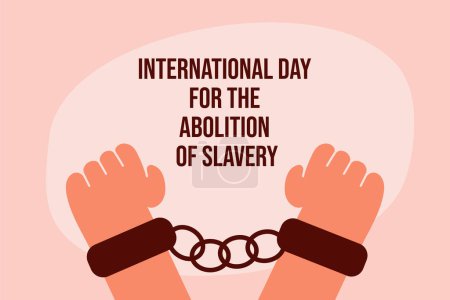 Ilustración de Día internacional de la absolución de la esclavitud. Concepto de esclavitud - Imagen libre de derechos