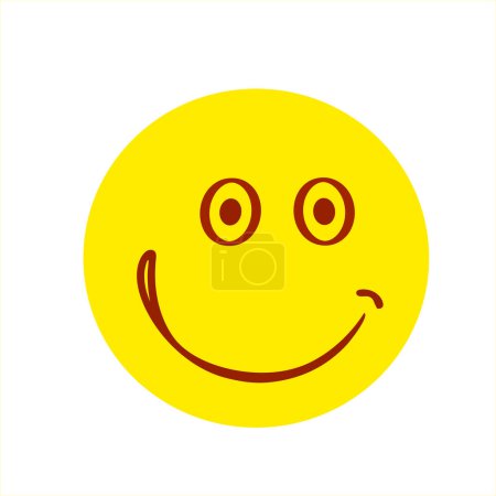 Photo for Smile icon. Emoji. Happy face symbol. Flat style. Cute emoticon isolated on white background. - Royalty Free Image