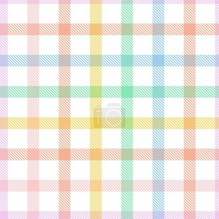 Photo for Rainbow Pastel Plaid seamless pattern for fashion textiles and graphics - Royalty Free Image