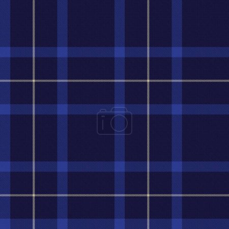 Illustration for Blue Minimal Plaid textured seamless pattern for fashion textiles and graphics - Royalty Free Image