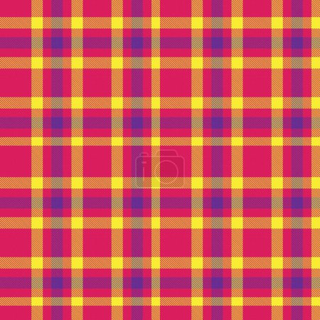 Illustration for Purple Minimal Plaid textured seamless pattern for fashion textiles and graphics - Royalty Free Image