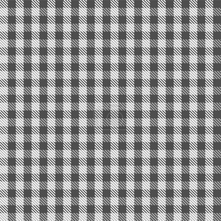 Illustration for Monochrome Minimal Plaid textured seamless pattern for fashion textiles and graphics - Royalty Free Image